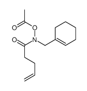 [cyclohexen-1-ylmethyl(pent-4-enoyl)amino] acetate结构式