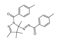 1-(p-methylbenzoyl)-5-(p-methylbenzoylazo)-3,4,4,5-tetramethyl-2-pyrazoline Structure