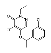 4-chloro-5-[1-(3-chlorophenyl)ethoxy]-2-ethylpyridazin-3-one结构式