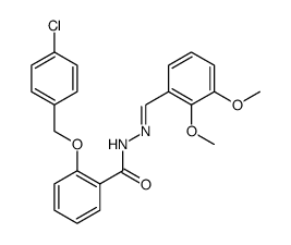 Benzoic acid, 2-[(4-chlorophenyl)methoxy]-, 2-[(2,3-dimethoxyphenyl)methylene]hydrazide Structure