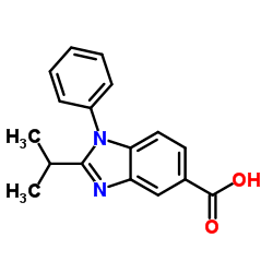 2-Isopropyl-1-phenyl-1H-benzimidazole-5-carboxylic acid Structure