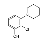 2-CHLORO-3-PIPERIDINOPHENOL structure