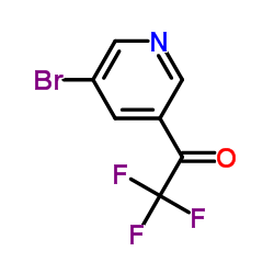 1-(5-溴-吡啶-3-基)-2,2,2-三氟乙酮结构式