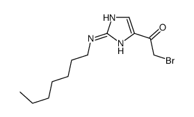 2-bromo-1-[2-(heptylamino)-1H-imidazol-5-yl]ethanone结构式