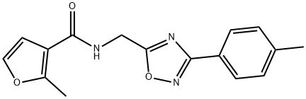 2-methyl-N-[[3-(4-methylphenyl)-1,2,4-oxadiazol-5-yl]methyl]furan-3-carboxamide Structure