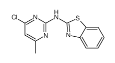 N-(4-Chloro-6-methyl-2-pyrimidinyl)-1,3-benzothiazol-2-amine Structure