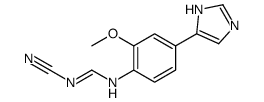 N-cyano-N'-[4-(1H-imidazol-5-yl)-2-methoxyphenyl]methanimidamide结构式