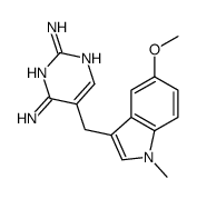 5-[(5-methoxy-1-methylindol-3-yl)methyl]pyrimidine-2,4-diamine结构式