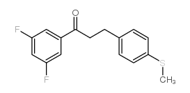 3',5'-DIFLUORO-3-(4-THIOMETHYLPHENYL)PROPIOPHENONE structure