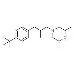 2,6-dimethyl-4-[2-methyl-3-(4-tert-butylphenyl)propyl]morpholine Structure