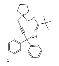 1-(4-hydroxy-4,4-diphenylbut-2-yn-1-yl)-1-((pivaloyloxy)methyl)pyrrolidin-1-ium chloride结构式