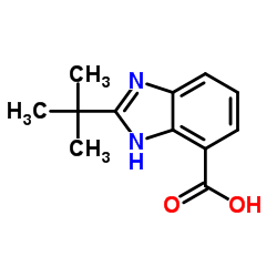 2-(2-Methyl-2-propanyl)-1H-benzimidazole-4-carboxylic acid结构式