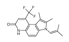 1,2-Dimethyl-3-(2-methylprop-1-enyl)-9-trifluoromethyl-3,6-dihydro-pyrrolo[3,2-f]-quinolin-7-one Structure