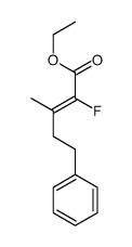 ethyl 2-fluoro-3-methyl-5-phenylpent-2-enoate结构式