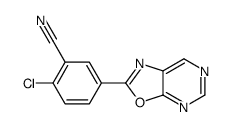 2-chloro-5-([1,3]oxazolo[5,4-d]pyrimidin-2-yl)benzonitrile Structure