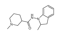 1-methyl-N-(2-methyl-2,3-dihydro-1H-indol-1-yl)-piperidine-3-carboxamide结构式