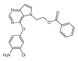 2-[4-(4-amino-3-chlorophenoxy)-5H-pyrrolo[3,2-d]pyrimidin-5-yl]ethyl benzoate Structure