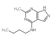 1H-Pyrazolo[3,4-d]pyrimidin-4-amine,N-butyl-6-methyl- structure