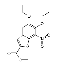 5,6-diethoxy-7-nitro-benzo[b]thiophene-2-carboxylic acid methyl ester Structure