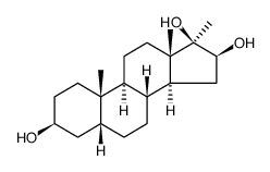 Androstane-3,16,17-triol, 17-methyl-, (3β,5β,16β,17β) Structure