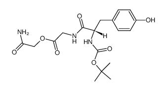 (tert-butyloxycarbonyl)-L-tyrosyl-glycine carbamoylmethyl ester Structure