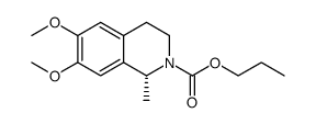 2(1H)-Isoquinolinecarboxylic acid, 3,4-dihydro-6,7-dimethoxy-1-methyl-, propyl ester, (1R) Structure