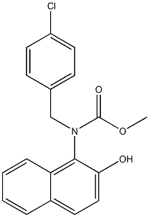 methyl (4-chlorophenyl)(2-hydroxynaphthalen-1-yl)methylcarbamate Structure