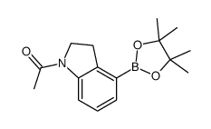 1-(4-(4,4,5,5-tetramethyl-1,3,2-dioxaborolan-2-yl)indolin-1-yl)ethanone Structure