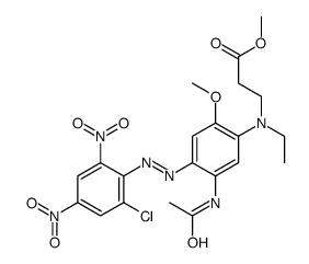 methyl N-[5-(acetylamino)-4-[(2-chloro-4,6-dinitrophenyl)azo]-2-methoxyphenyl]-N-ethyl-beta-alaninate Structure