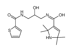 N-[2-hydroxy-3-(thiophene-2-carbonylamino)propyl]-2,2,5,5-tetramethyl-1H-pyrrole-3-carboxamide结构式