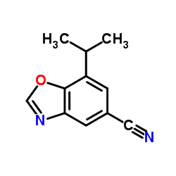 7-Isopropyl-1,3-benzoxazole-5-carbonitrile Structure