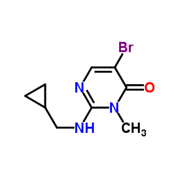 5-Bromo-2-[(cyclopropylmethyl)amino]-3-methyl-4(3H)-pyrimidinone Structure