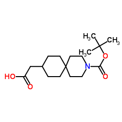 2-(3-(tert-butoxycarbonyl)-3-azaspiro[5.5]undecane-9-yl)acetic acid structure