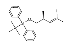 (2Z,4S)-5-(tert-butyldiphenylsilyloxy)-2-iodo-4-methyl-2-pentene结构式