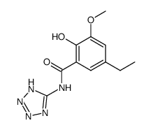 5-Ethyl-2-hydroxy-3-methoxy-N-(1H-tetrazol-5-yl)-benzamide结构式