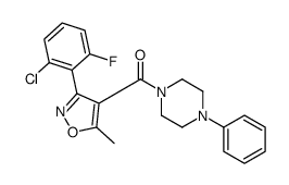 [3-(2-Chloro-6-fluorophenyl)-5-methyl-1,2-oxazol-4-yl](4-phenyl-1 -piperazinyl)methanone Structure