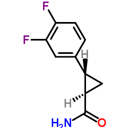 (1R,2R)-2-(3,4-difluorophenyl)cyclopropane carboxamide structure