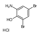 2-amino-4,6-dibromophenol,hydrochloride Structure