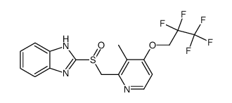 2-[[3-methyl-4-(2,2,3,3,3-pentafluoropropoxy)-pyridin-2-yl]methylsulfinyl]benzimidazole结构式