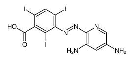 3-[(3,5-diaminopyridin-2-yl)diazenyl]-2,4,6-triiodobenzoic acid结构式