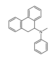 N-methyl-N-(9,10-dihydrophenanthren-9-yl)aniline结构式