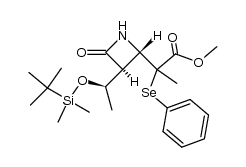 methyl 2-((2S,3S)-3-((R)-1-((tert-butyldimethylsilyl)oxy)ethyl)-4-oxoazetidin-2-yl)-2-(phenylselanyl)propanoate Structure