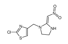 2-chloro-4-[[(2Z)-2-(nitromethylidene)imidazolidin-1-yl]methyl]-1,3-thiazole结构式