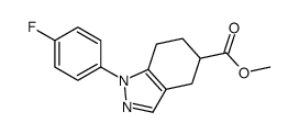 methyl 1-(4-fluorophenyl)-4,5,6,7-tetrahydroindazole-5-carboxylate结构式