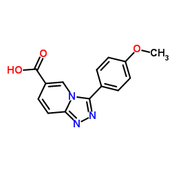 3-(4-Methoxyphenyl)[1,2,4]triazolo[4,3-a]pyridine-6-carboxylic acid结构式