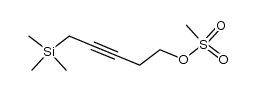 5-(trimethylsilyl)pent-3-yn-1-yl methanesulfonate结构式