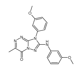 8-(3-methoxyphenyl)-7-(m-anisidino)-3-methyl<1,2,4>triazolo<5,1-c><1,2,4>triazin-4(8H)-one Structure