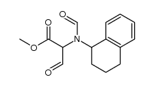 N,α-bis-formyl-N-(1,2,3,4-tetrahydronaphthalen-1-yl)glycine methyl ester结构式