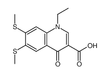 1,4-Dihydro-6,7-bis-(methylthio)-1-ethyl-4-oxo-chinolin-3-carbonsaeure结构式