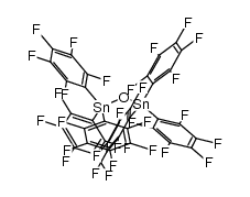bis-{tris-(pentafluoro phenyl)} distannoxane Structure
